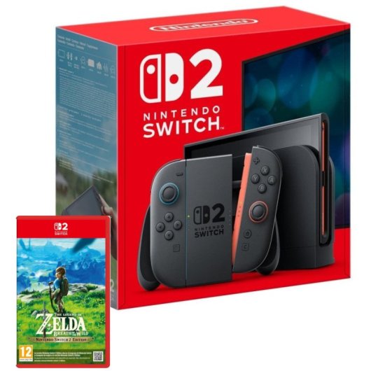 Nintendo Switch 2 7.9" FullHD HDR 120Hz 256GB Azul/Rojo BTR + Zelda Breath of the Wild Switch 2