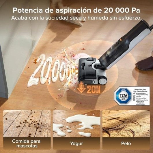 Aspirador Seco e Úmido Roborock F25 LT Gen 2 20.000 Pa Design Plano 180°