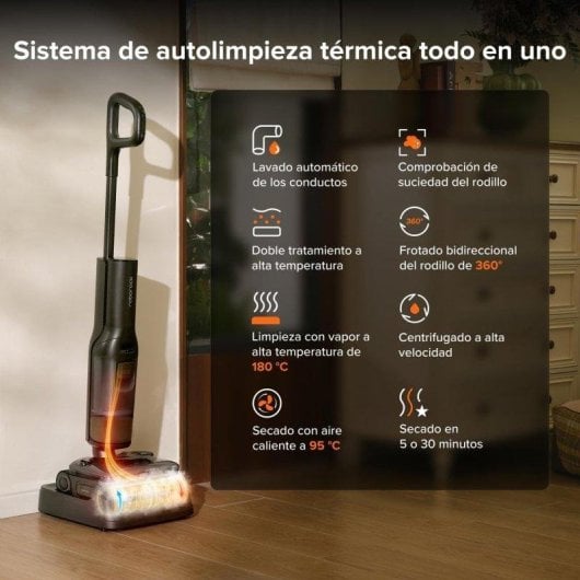 Aspiradora y fregadora Roborock F25 Steam 25.000 Pa, vapor a 180 °C