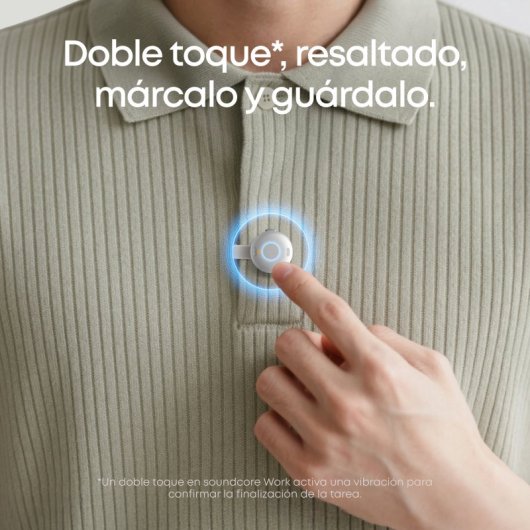 Grabadora de Voz Anker Soundcore Work con IA y Transcripción 64 GB Blanca