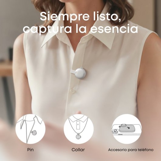 Grabadora de Voz Anker Soundcore Work con IA y Transcripción 64 GB Blanca