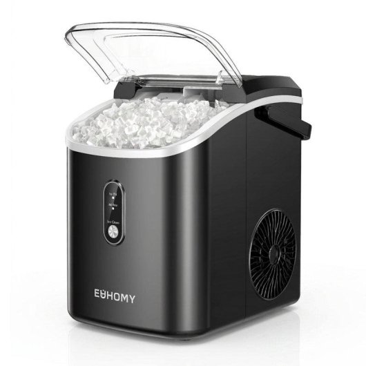 Máquina Para Fabricar Hielo Euhomy 15 kg/24h Granulado Negra