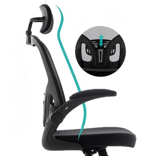 Chaise de bureau Urban Factory Ergo noir assise gonflable