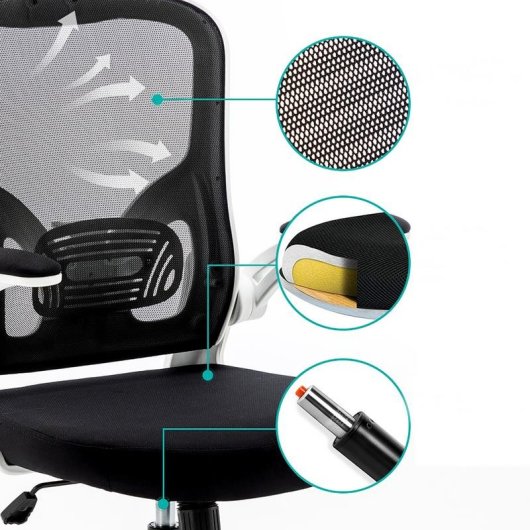 Chaise de bureau Urban Factory Ergo noir assise gonflable