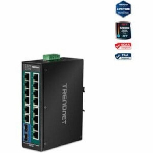 Switch industrial TRENDnet TI-PG162 14 portas PoE+ 2 SFP