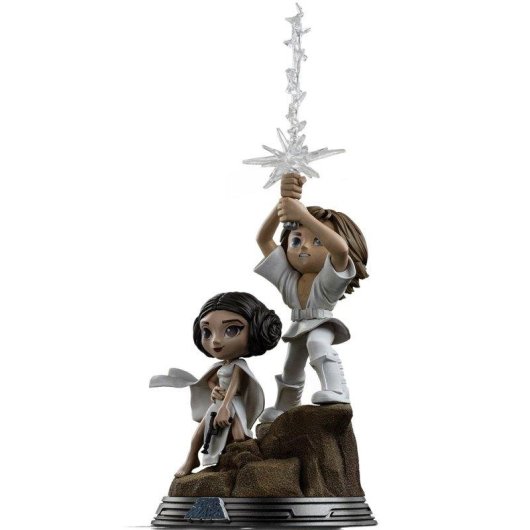 Figura Iron Studios Luke y Leia Minico Star Wars