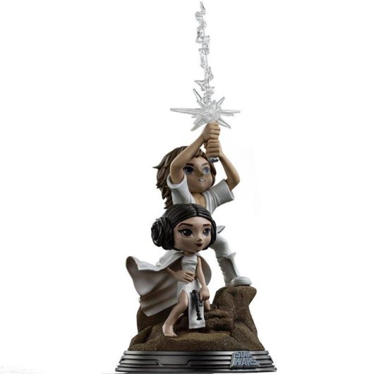 Figura Iron Studios Luke y Leia Minico Star Wars