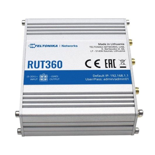 Routeur Teltonika RUT360 4G LTE Cat 6 WiFi 2,4 GHz 300 Mbps