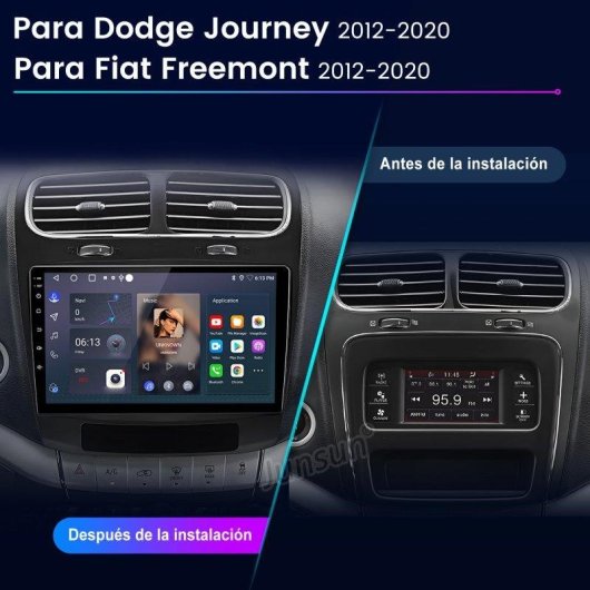 Autoradio JUNSUN 9 pollici Android 15 CarPlay 2+64 GB SWC