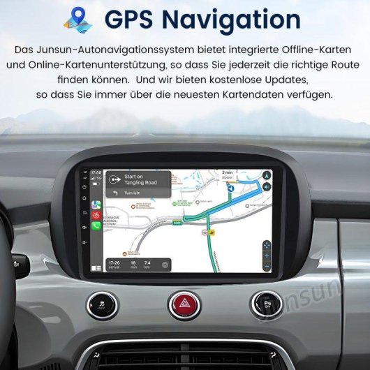 Radio para coche JUNSUN 9" Android 15 CarPlay 2 GB/64 GB