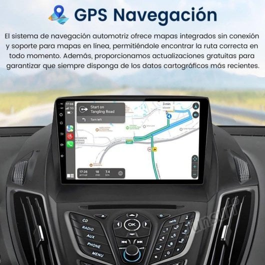 Radiosoc JUNSUN Android 15 9" CarPlay Android Auto DAB+ Ford Escape 2013-2016
