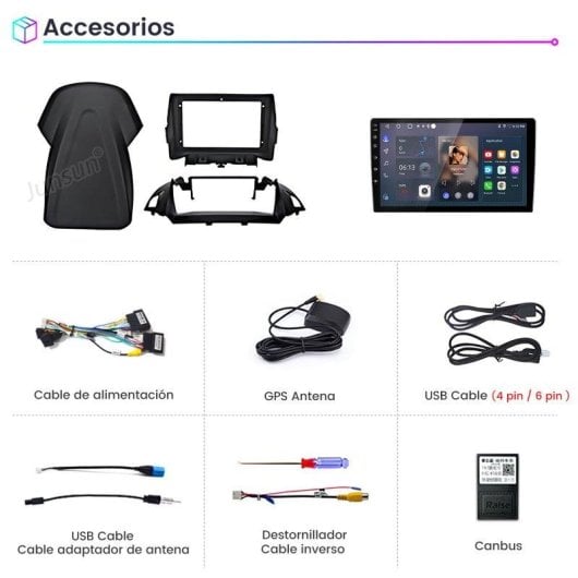 Radiosoc JUNSUN Android 15 9" CarPlay Android Auto DAB+ Ford Escape 2013-2016