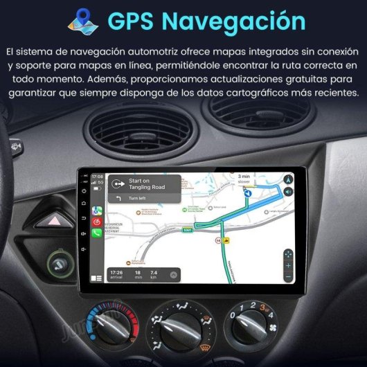 Multimedia Android JUNSUN para Ford Focus 1995-2001 9" 2 GB/64 GB GPS CarPlay WiFi