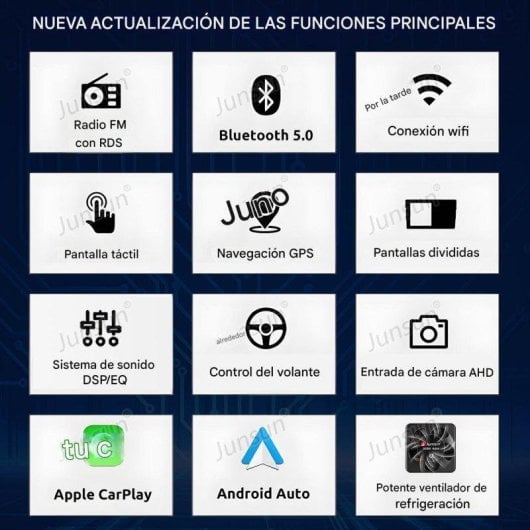 Multimedia de coche JUNSUN Mazda 6 Android 15 9" 2+64GB CarPlay WiFi DAB+