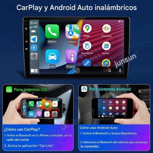 Multimedia de coche JUNSUN Mazda 6 Android 15 9" 2+64GB CarPlay WiFi DAB+