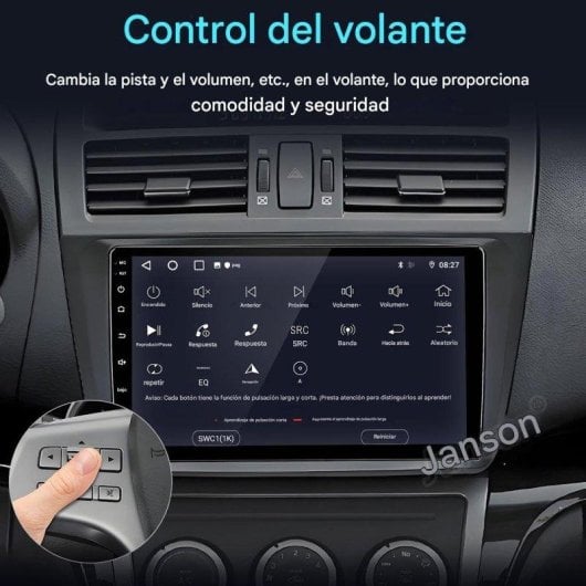 Multimedia de coche JUNSUN Mazda 6 Android 15 9" 2+64GB CarPlay WiFi DAB+
