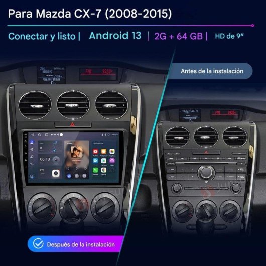 Autoradio JUNSUN Mazda CX-7 9 Zoll Android 15 2+64 GB CarPlay