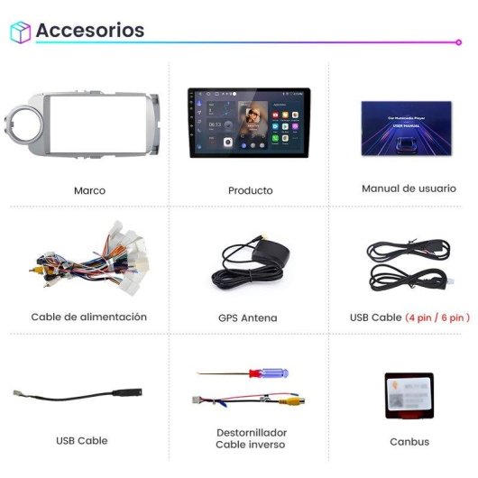 Autoradio JUNSUN Android 15 9 Zoll 2 GB + 64 GB GPS
