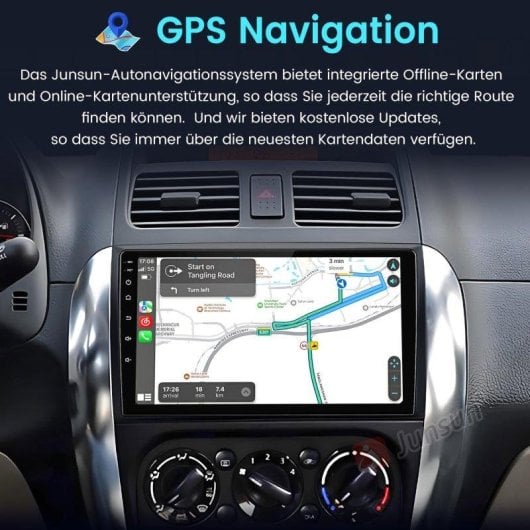 Multimedia Android 15 JUNSUN 9" Suzuki SX4 2+64 GB CarPlay Android Auto DAB+