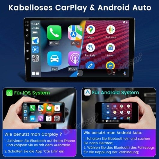 Multimedia Android 15 JUNSUN 9" Suzuki SX4 2+64 GB CarPlay Android Auto DAB+