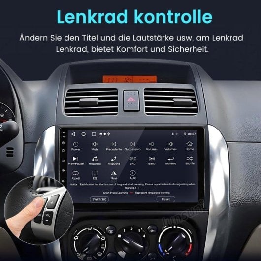 Multimedia Android 15 JUNSUN 9" Suzuki SX4 2+64 GB CarPlay Android Auto DAB+