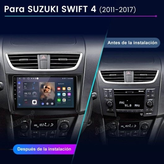 Multimedia JUNSUN Suzuki Swift 4 9" Android 15 2+64GB CarPlay DAB+ Wi-Fi