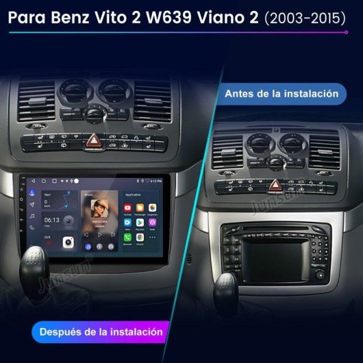 Autoradio Android JUNSUN 10" Mercedes Viano Vito CarPlay 2+64GB