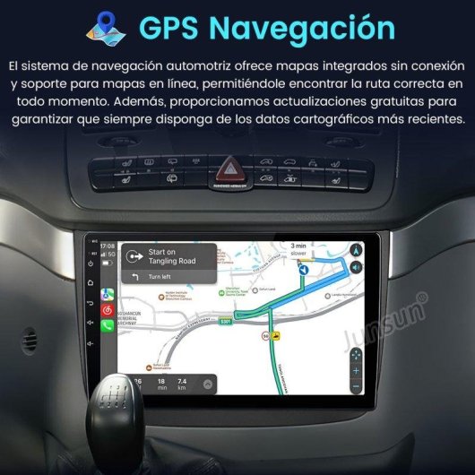 Autoradio Android JUNSUN 10" Mercedes Viano Vito CarPlay 2+64GB
