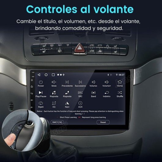 Autoradio Android JUNSUN 10" Mercedes Viano Vito CarPlay 2+64GB