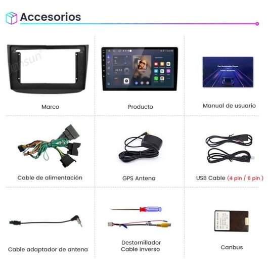 Autoradio Android JUNSUN 10" Mercedes Viano Vito CarPlay 2+64GB