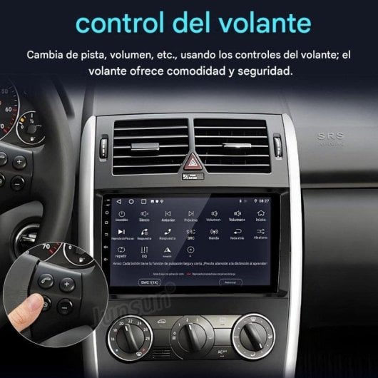 Autorradio JUNSUN 9" Android 15 CarPlay Mercedes-Benz Clase A y B W245 W696 W169