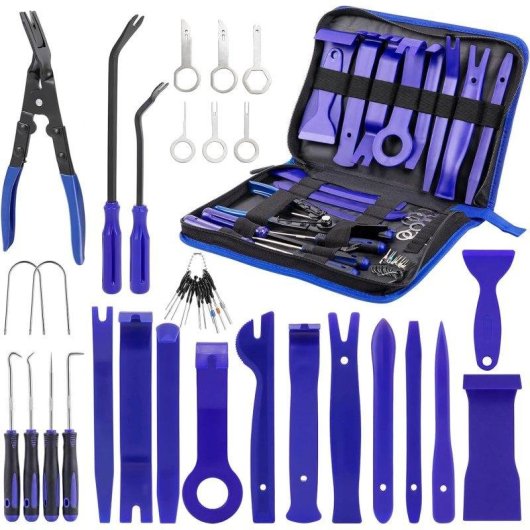 Kit Herramientas Desmontaje Tapicería Coche Rivlox 38 Piezas con Bolsa