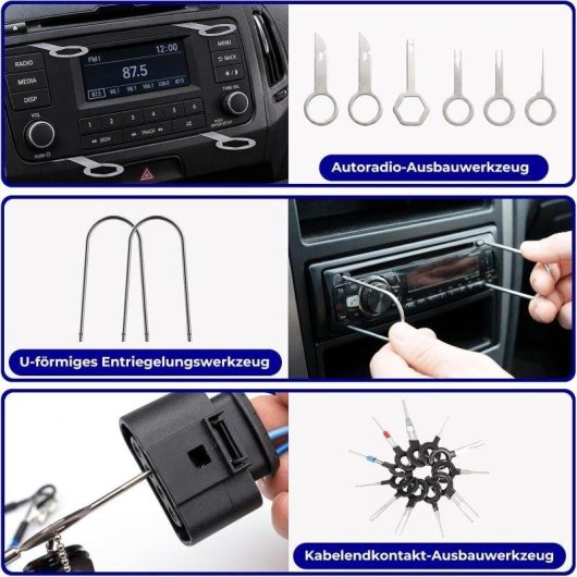 Kit Herramientas Desmontaje Tapicería Coche Rivlox 38 Piezas con Bolsa