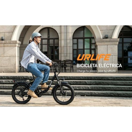 Bicicleta eléctrica URLIFE 500W 48V 13Ah Shimano 7 marchas Frenos de disco 20"