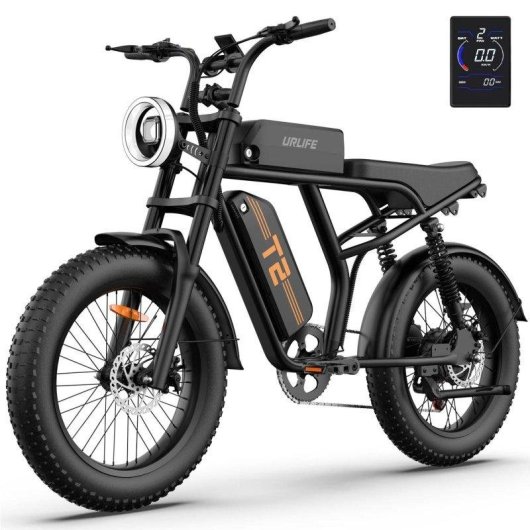 Bicicleta eléctrica URLIFE 500 W 48 V 15,6 Ah 20 x 4 pulgadas