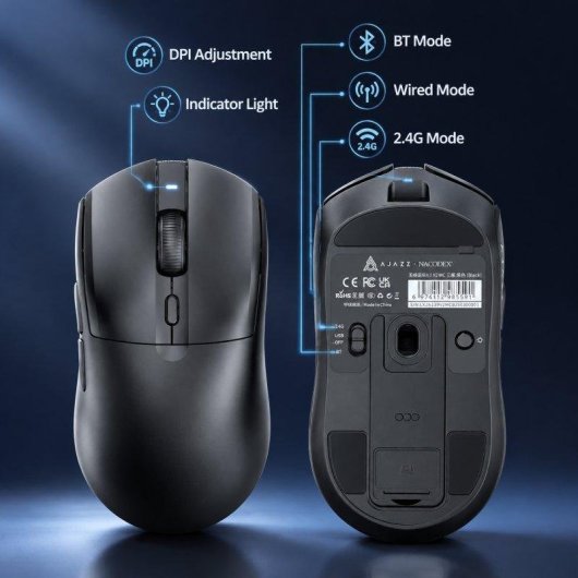 Ajazz AJ139 V2 MC Maus Tri-Mode 24000 DPI 66 g RGB