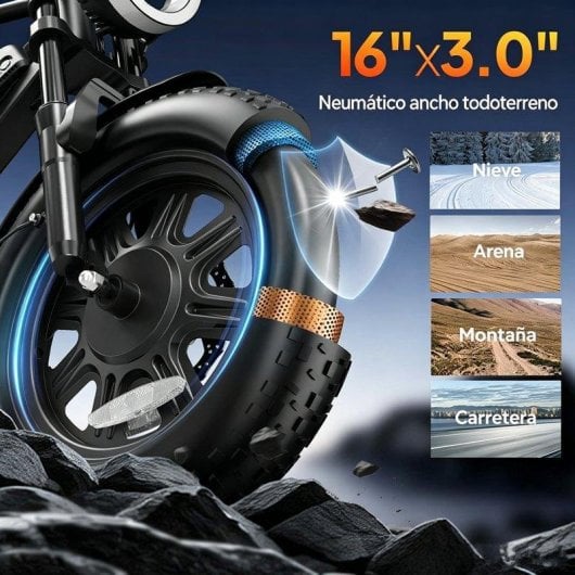 Bicicletta elettrica URLIFE T16 500W 48V 13Ah Fuoristrada Pneumatici 16 pollici