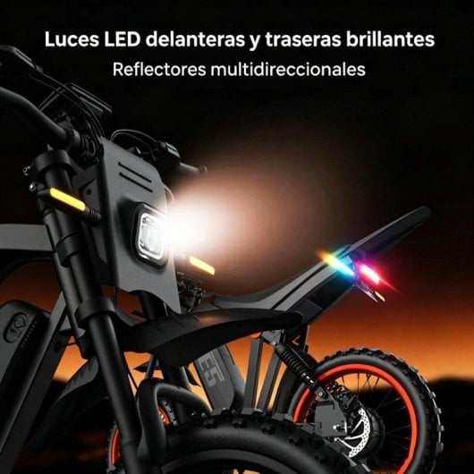 Bicicleta eléctrica URLIFE todoterreno 750 W 48 V 20 Ah 14"