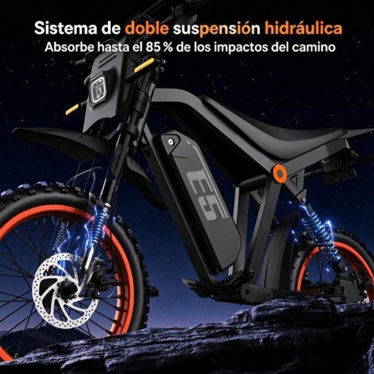 Bicicleta eléctrica URLIFE todoterreno 750 W 48 V 20 Ah 14"