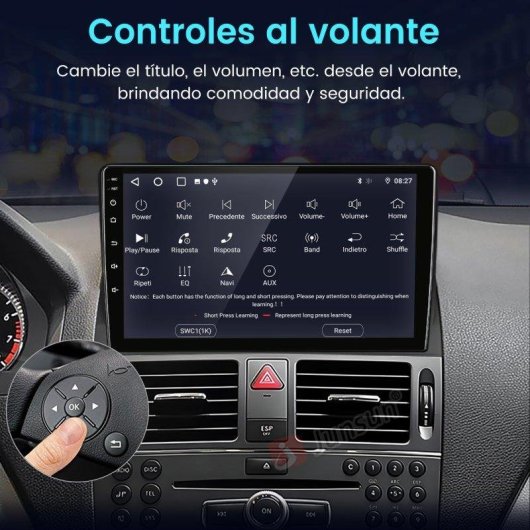 Autoradio JUNSUN 9'' Android15 Carplay SWC WIFI Dab+ GPS