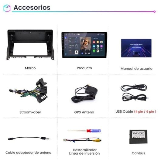 Autoradio JUNSUN 9'' Android15 Carplay SWC WIFI Dab+ GPS