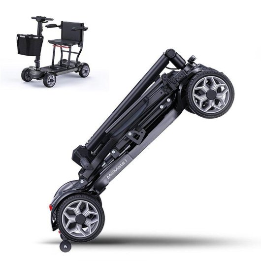 Scooter eléctrico plegable HillMiles Ease 2 Pro 4 ruedas 270 W 24 km 19 kg Negro