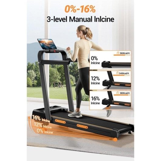 Cinta de correr Lontek X5f plegable 3-en-1 10 km/h 16% 159 kg