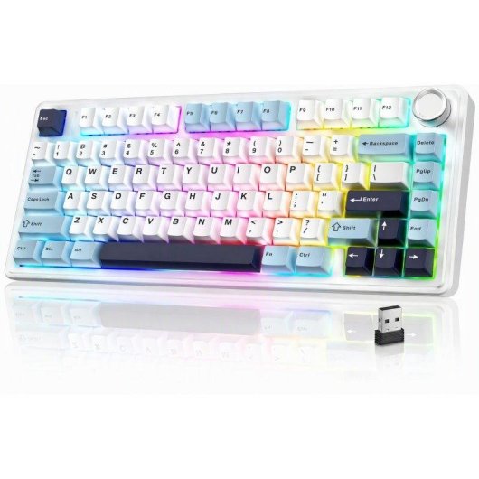 Tastiera Aula F75 Gaming Meccanica 75% Wireless RGB Hot-Swap Reaper