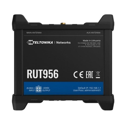 Router Teltonika RUT956 4G LTE Wi-Fi 4 150 Mb/s Dual SIM DIN