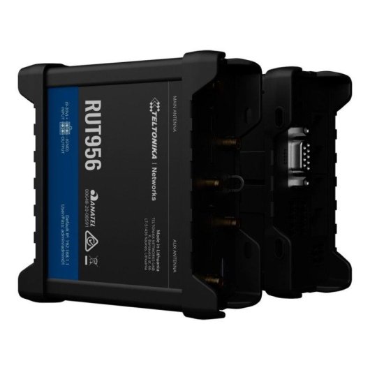 Router Teltonika RUT956 4G LTE Wi-Fi 4 150 Mb/s Dual SIM DIN