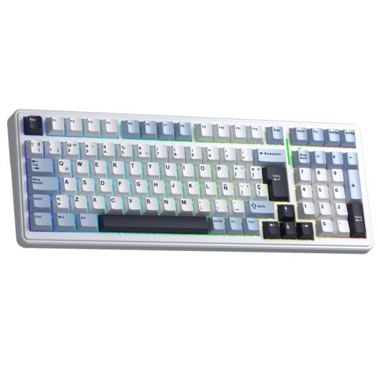 Teclado Aula F99 Gaming Mecánico 96% Inalámbrico RGB Hot-Swap Graywood V3