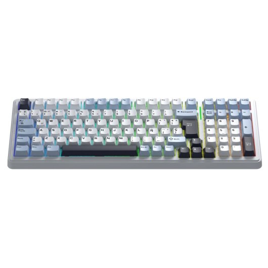 Teclado Aula F99 Gaming Mecánico 96% Inalámbrico RGB Hot-Swap Graywood V3