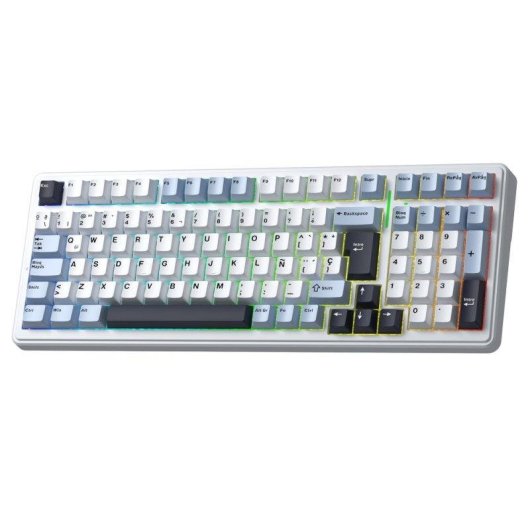 Teclado AULA F99 Mecánico 96% Inalámbrico RGB Graywood V3