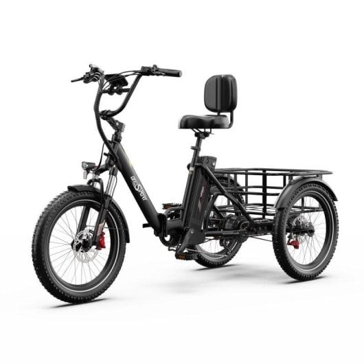 Triciclo eléctrico OneSport OT30 PRO plegable 500 W 48 V 18 Ah negro